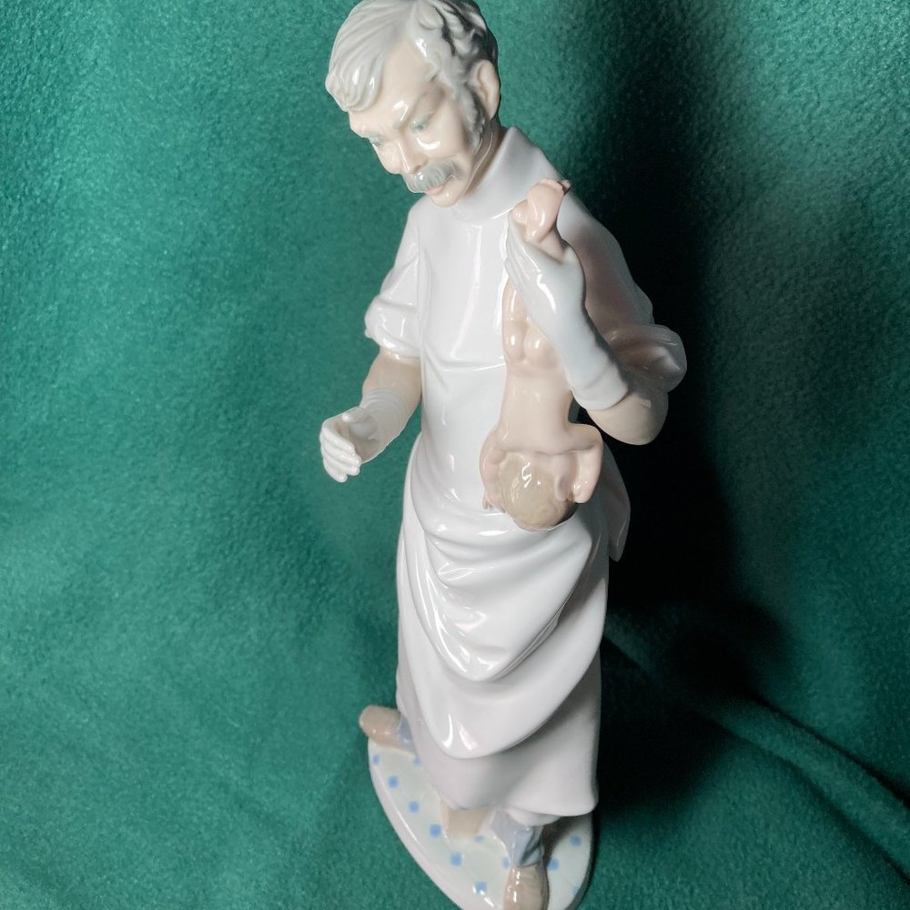 Lladro Obstetrician Doctor with Baby